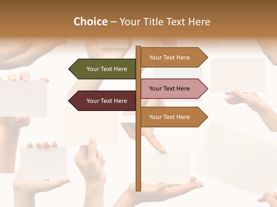 Held Empty Card PowerPoint Template