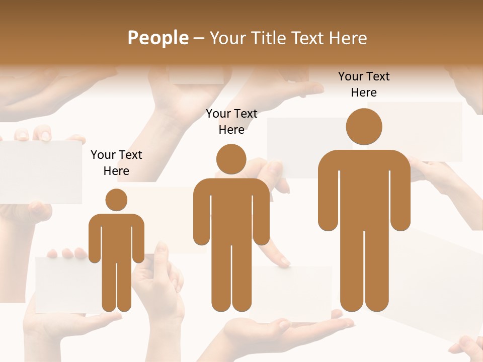 Held Empty Card PowerPoint Template