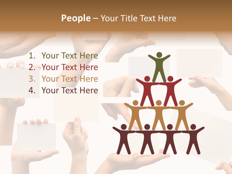 Held Empty Card PowerPoint Template