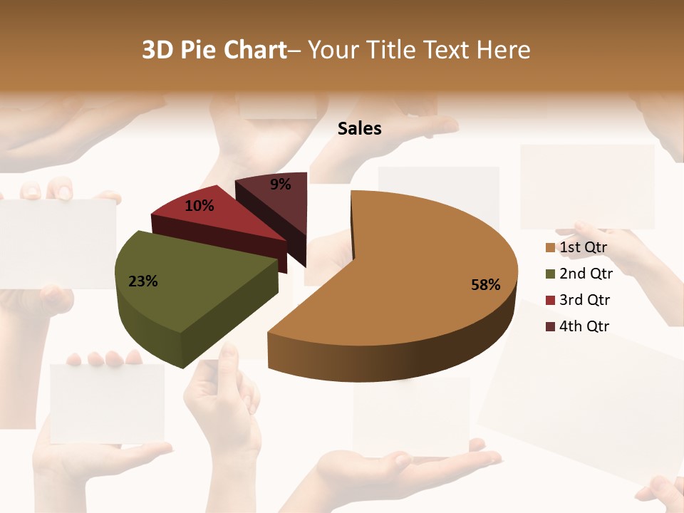 Held Empty Card PowerPoint Template