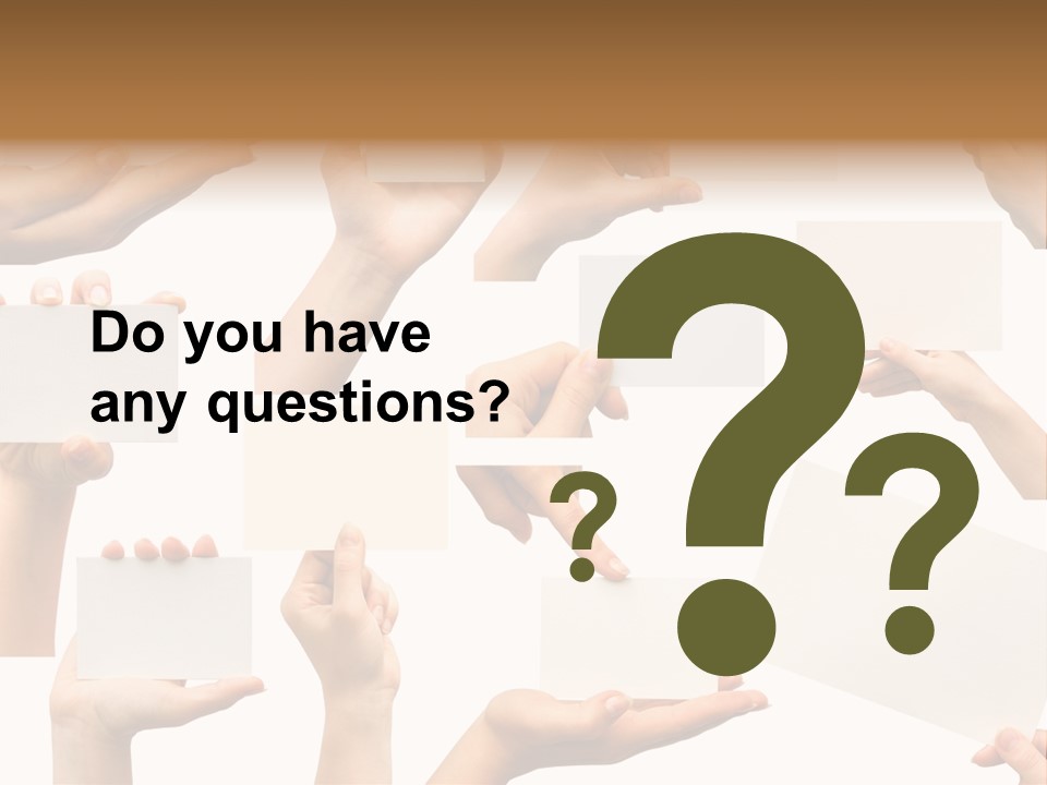 Held Empty Card PowerPoint Template