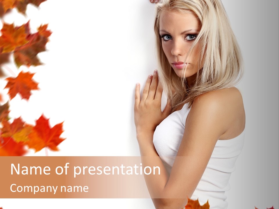 Poster Copy Space Woman PowerPoint Template