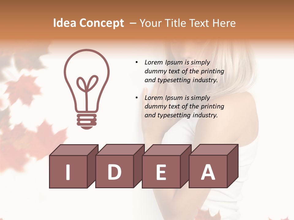 Poster Copy Space Woman PowerPoint Template