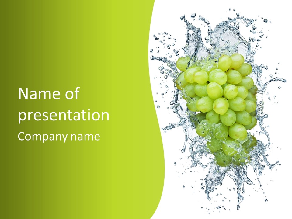 Wave Bunch Fruit PowerPoint Template