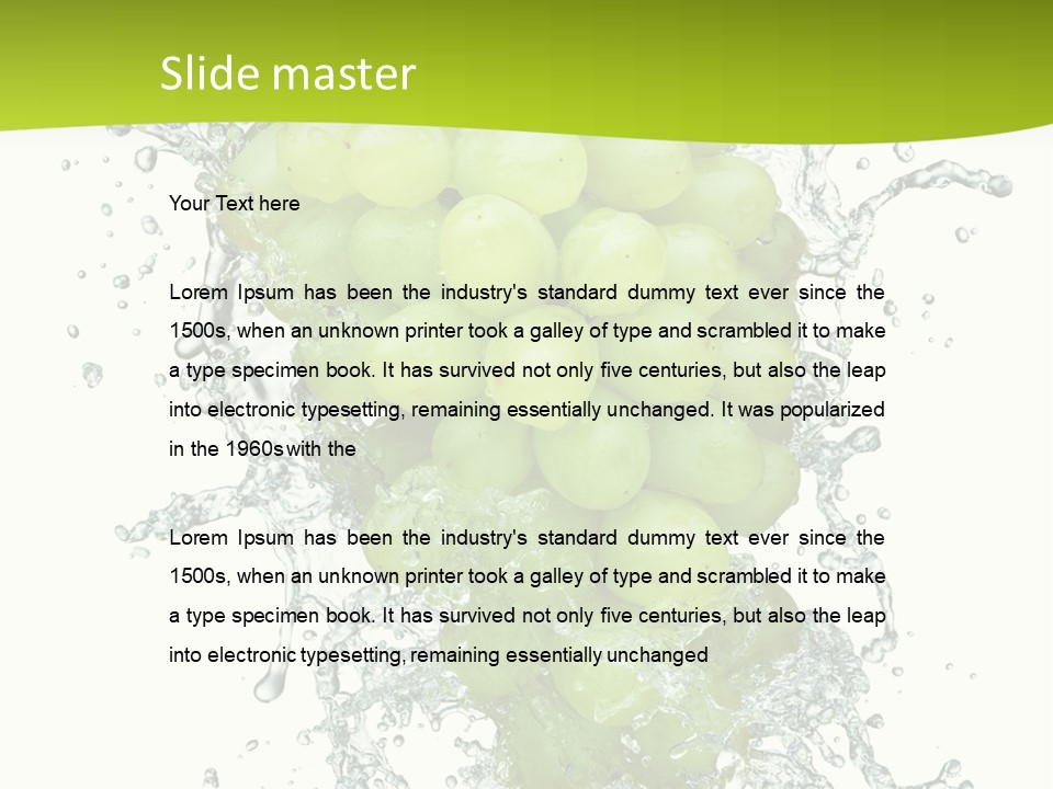 Wave Bunch Fruit PowerPoint Template