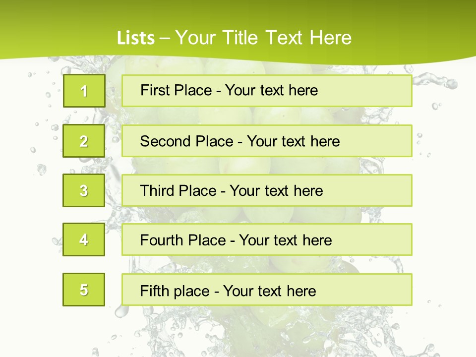 Wave Bunch Fruit PowerPoint Template