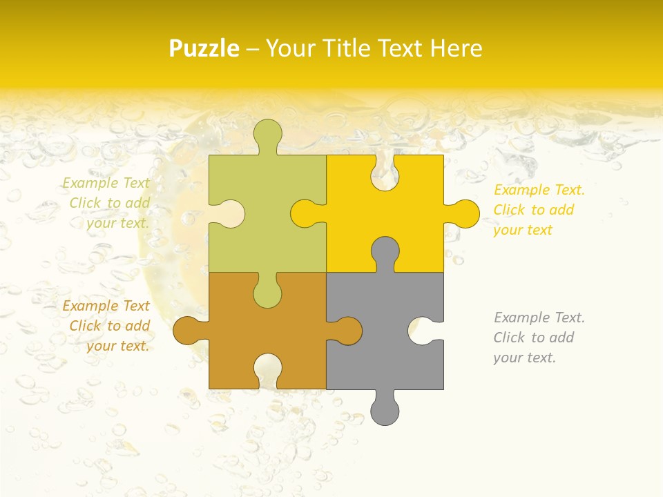 Liquid Yellow Cool PowerPoint Template