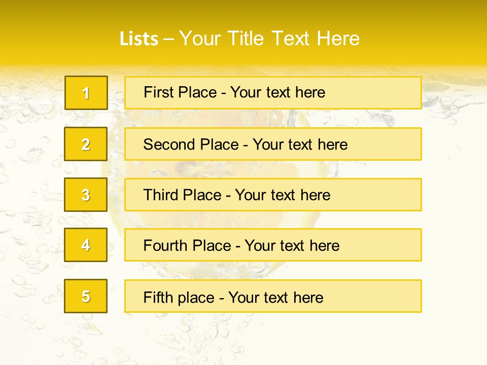 Liquid Yellow Cool PowerPoint Template