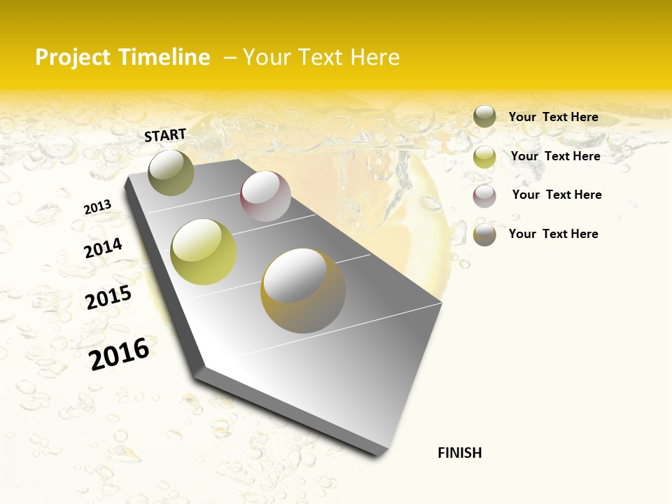 Liquid Yellow Cool PowerPoint Template