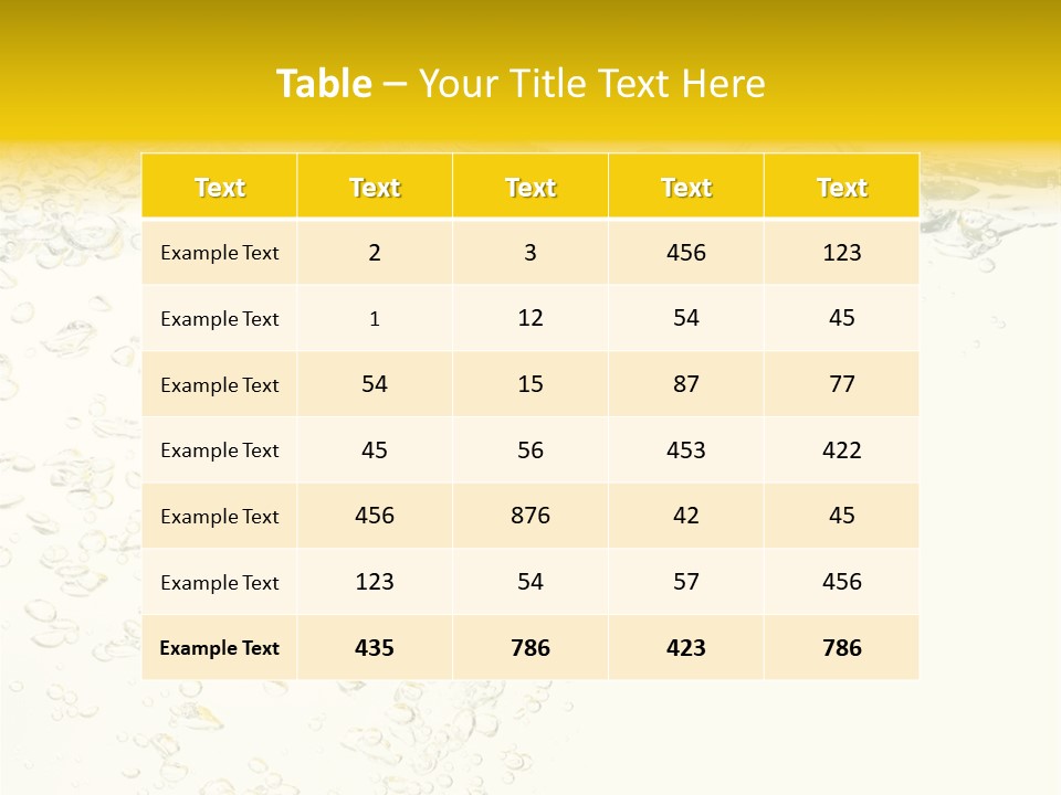 Liquid Yellow Cool PowerPoint Template