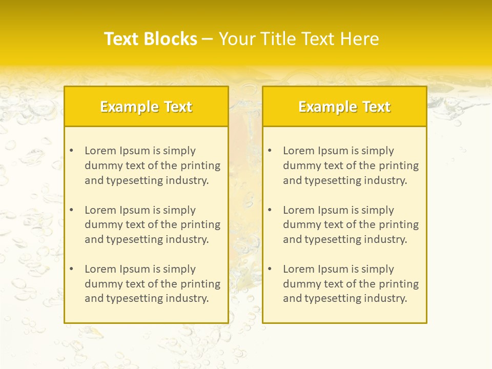 Liquid Yellow Cool PowerPoint Template