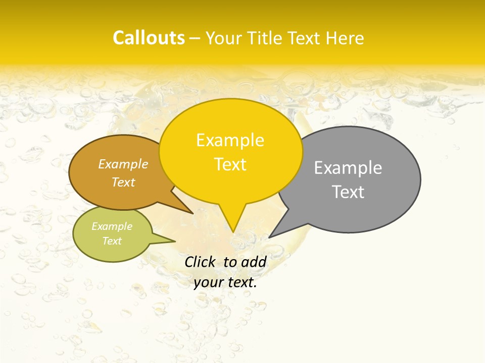 Liquid Yellow Cool PowerPoint Template
