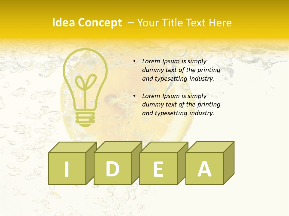 Liquid Yellow Cool PowerPoint Template