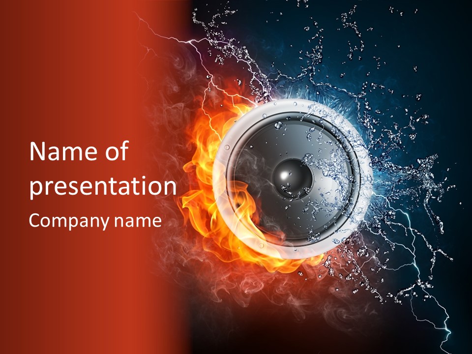 Lightining Speaker Sound PowerPoint Template