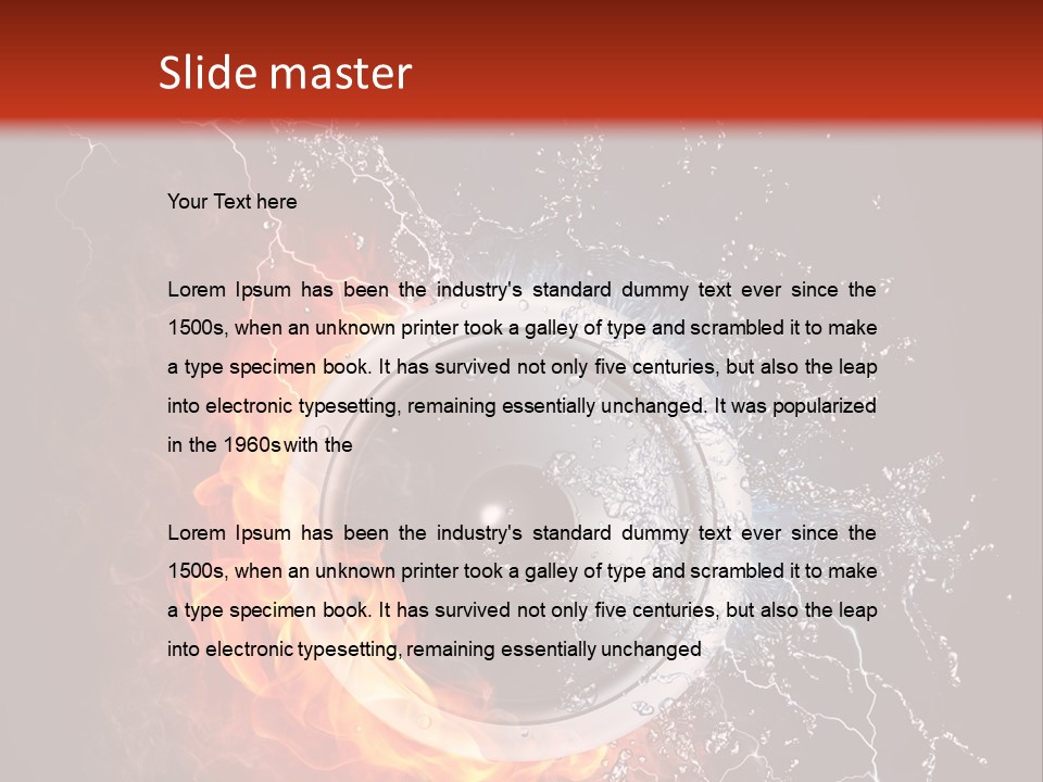 Lightining Speaker Sound PowerPoint Template