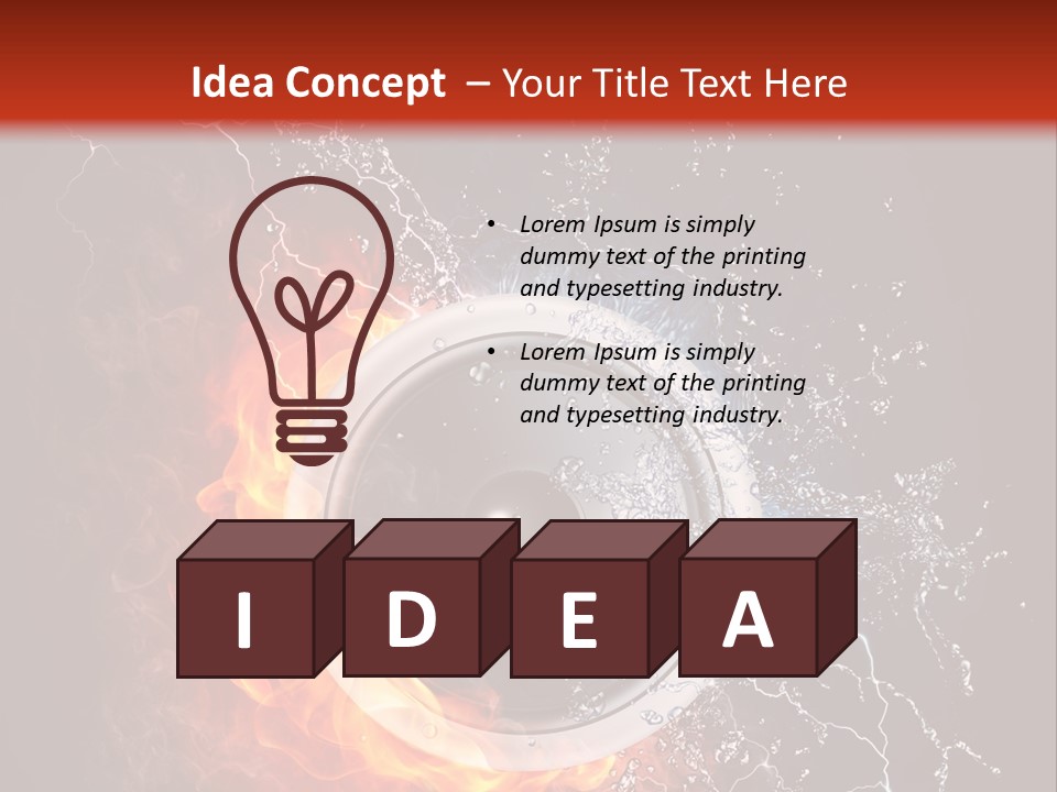 Lightining Speaker Sound PowerPoint Template