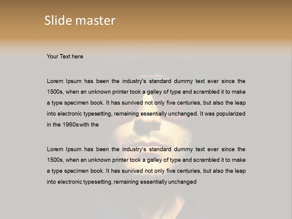 Closeup Studio Face PowerPoint Template