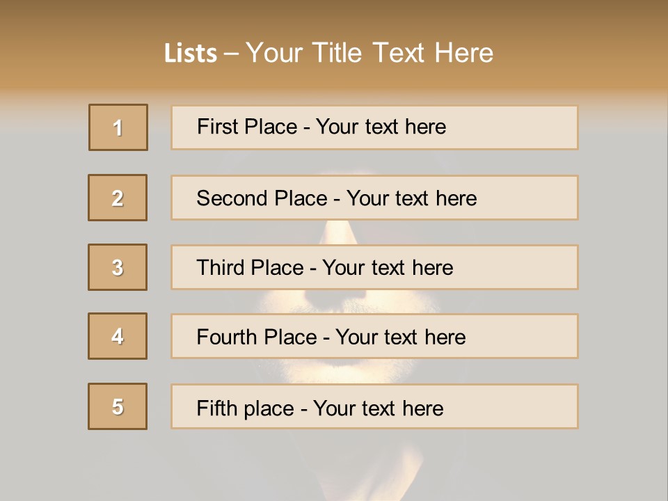 Closeup Studio Face PowerPoint Template