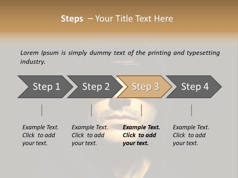 Closeup Studio Face PowerPoint Template