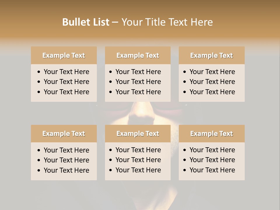 Closeup Studio Face PowerPoint Template