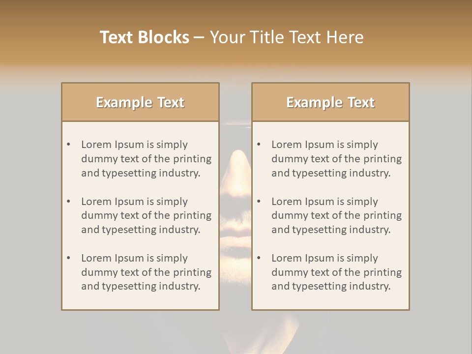 Closeup Studio Face PowerPoint Template
