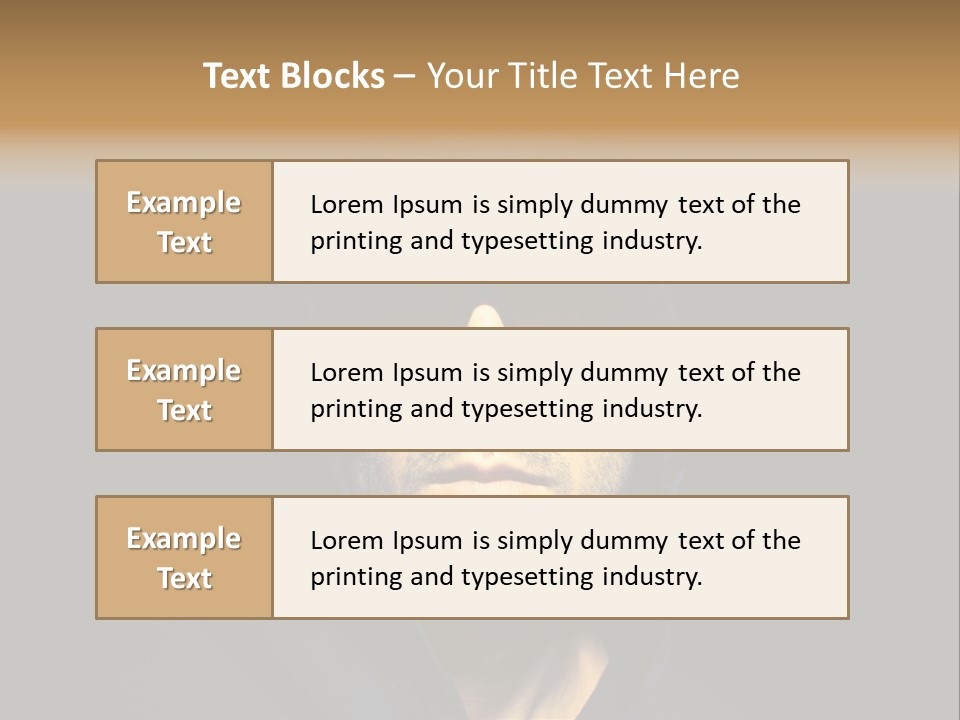 Closeup Studio Face PowerPoint Template
