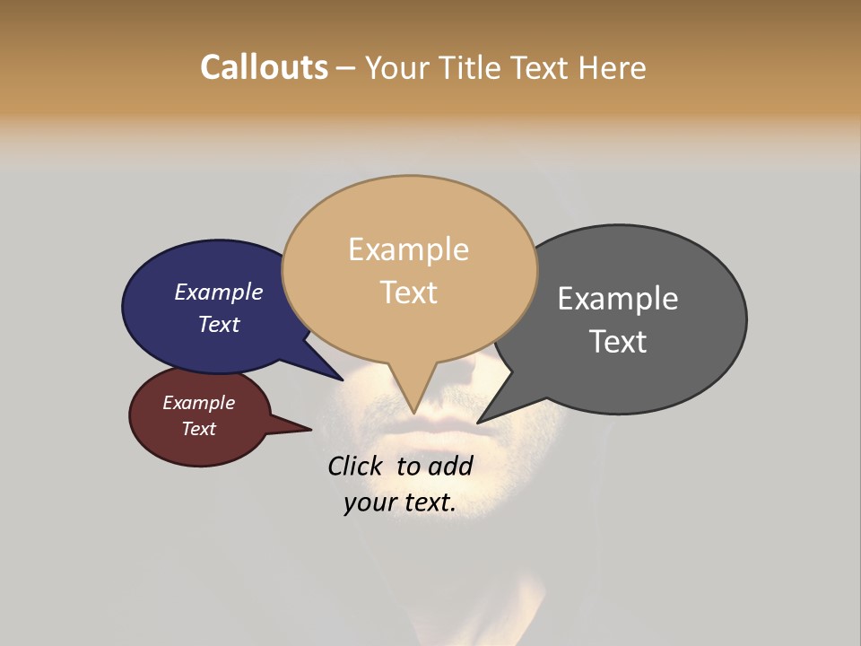 Closeup Studio Face PowerPoint Template