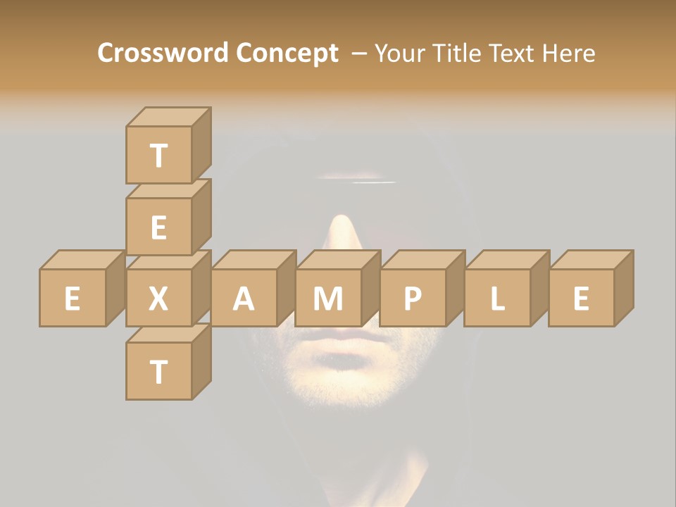 Closeup Studio Face PowerPoint Template