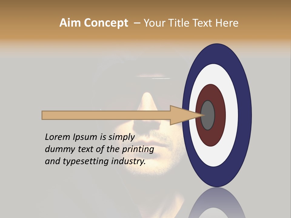 Closeup Studio Face PowerPoint Template