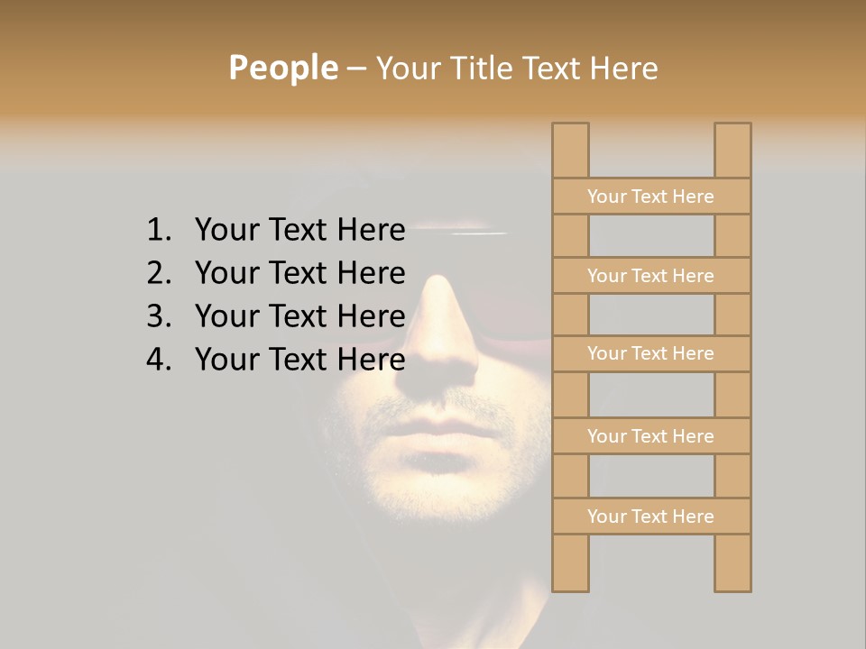Closeup Studio Face PowerPoint Template