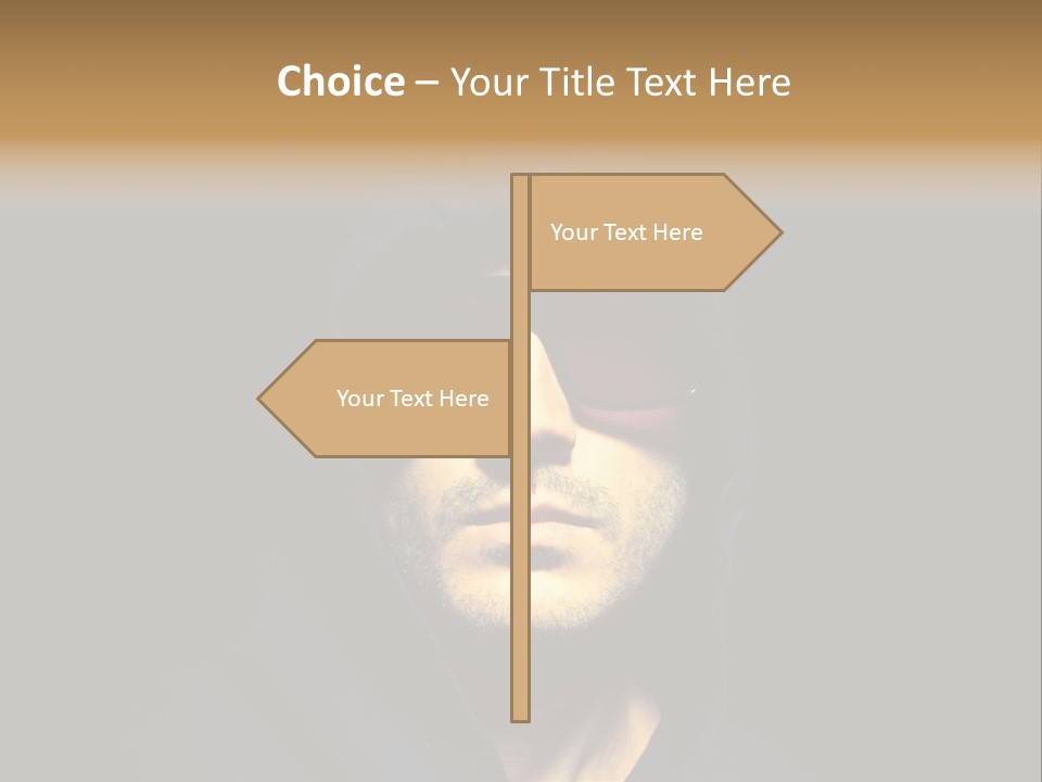 Closeup Studio Face PowerPoint Template