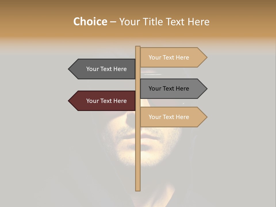 Closeup Studio Face PowerPoint Template