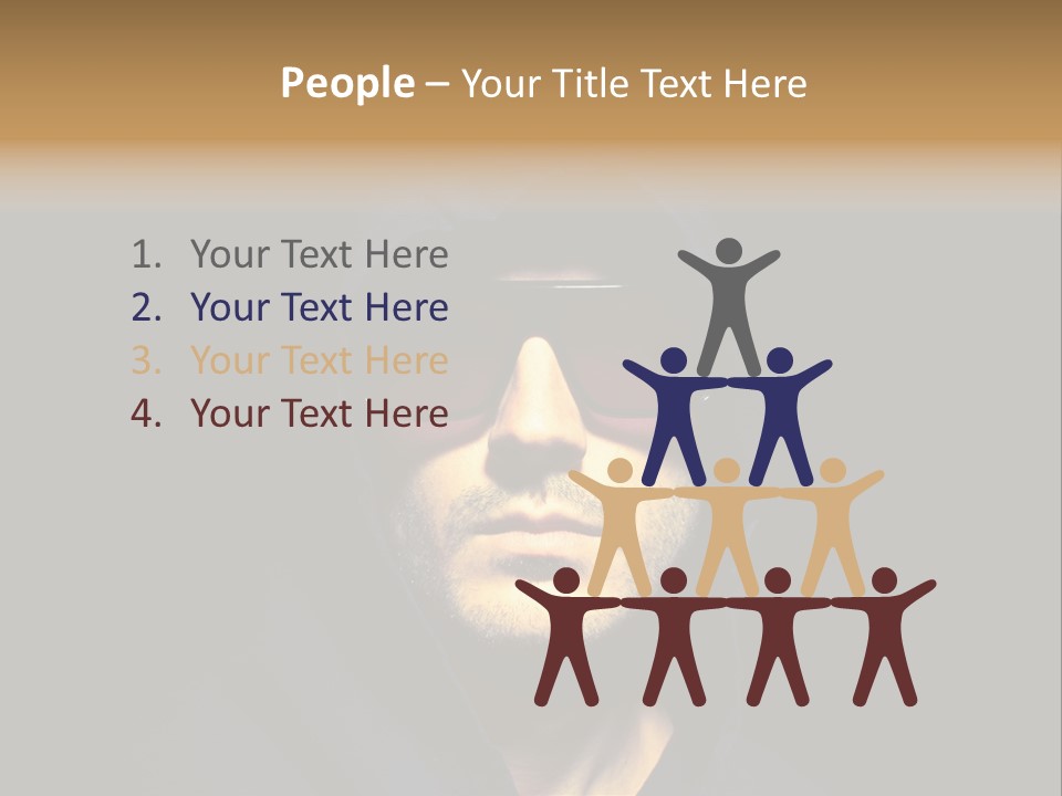 Closeup Studio Face PowerPoint Template