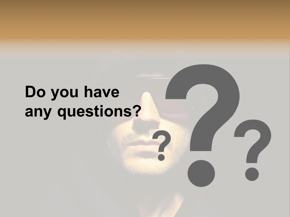 Closeup Studio Face PowerPoint Template