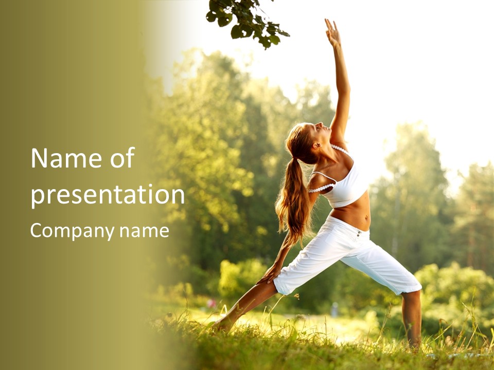 Young Girl Serene PowerPoint Template