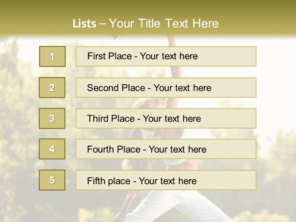 Young Girl Serene PowerPoint Template