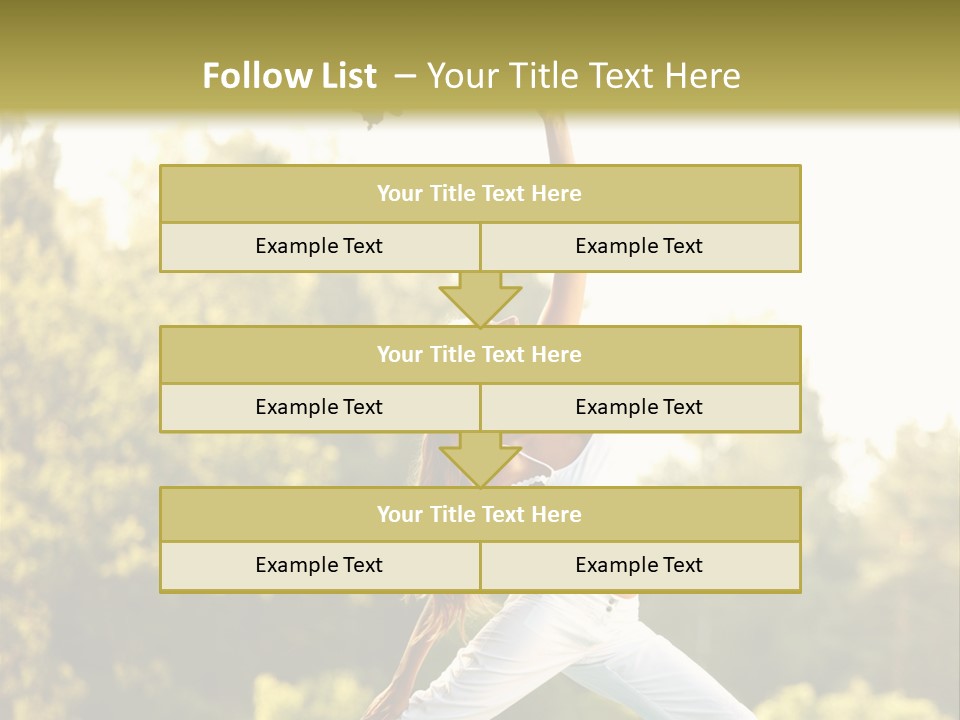 Young Girl Serene PowerPoint Template