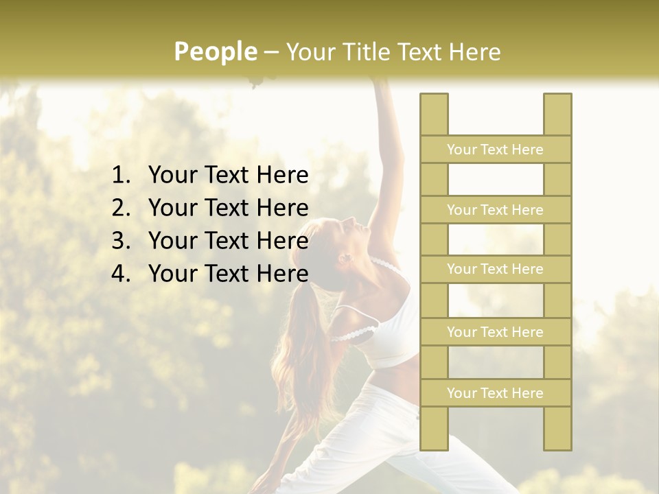 Young Girl Serene PowerPoint Template