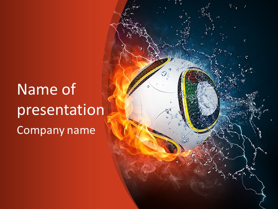 Thunder Ball Shape PowerPoint Template