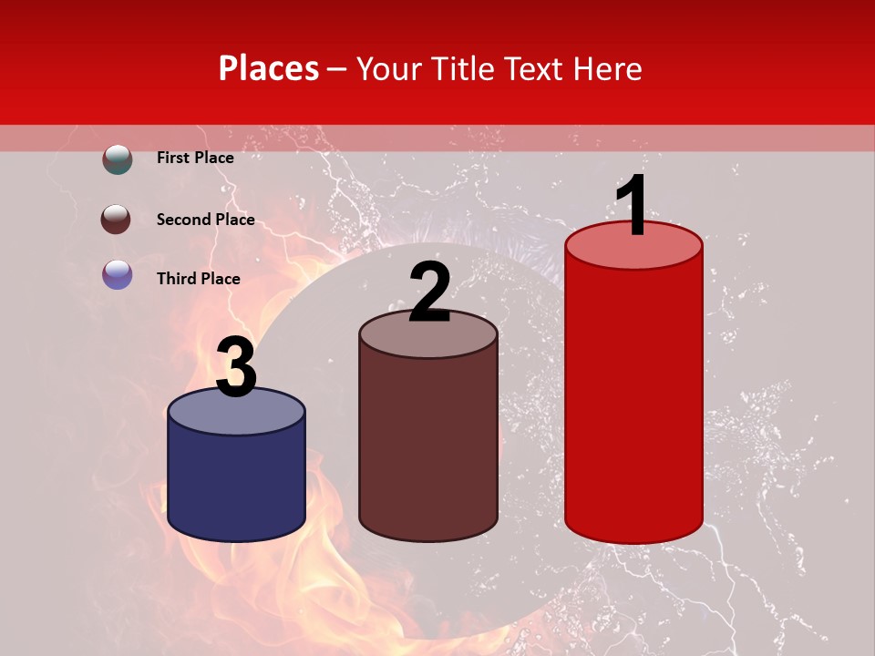 Burning Rock Close Up PowerPoint Template