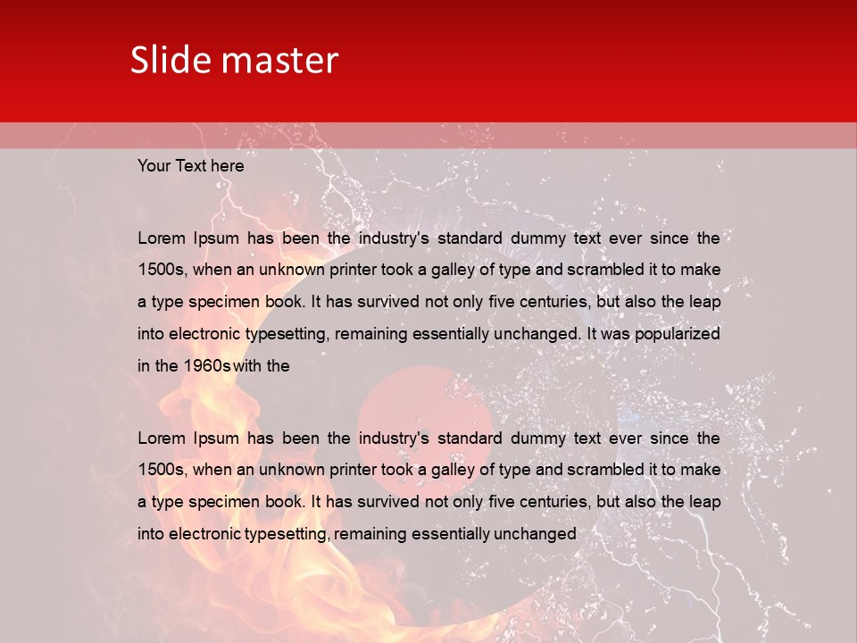 Burning Rock Close Up PowerPoint Template