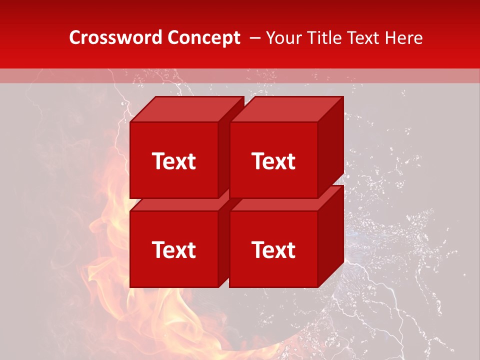Burning Rock Close Up PowerPoint Template