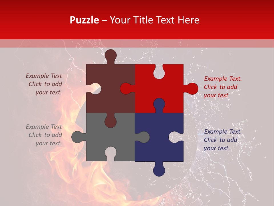 Burning Rock Close Up PowerPoint Template