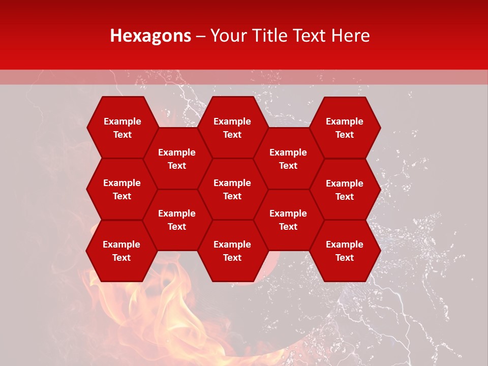 Burning Rock Close Up PowerPoint Template