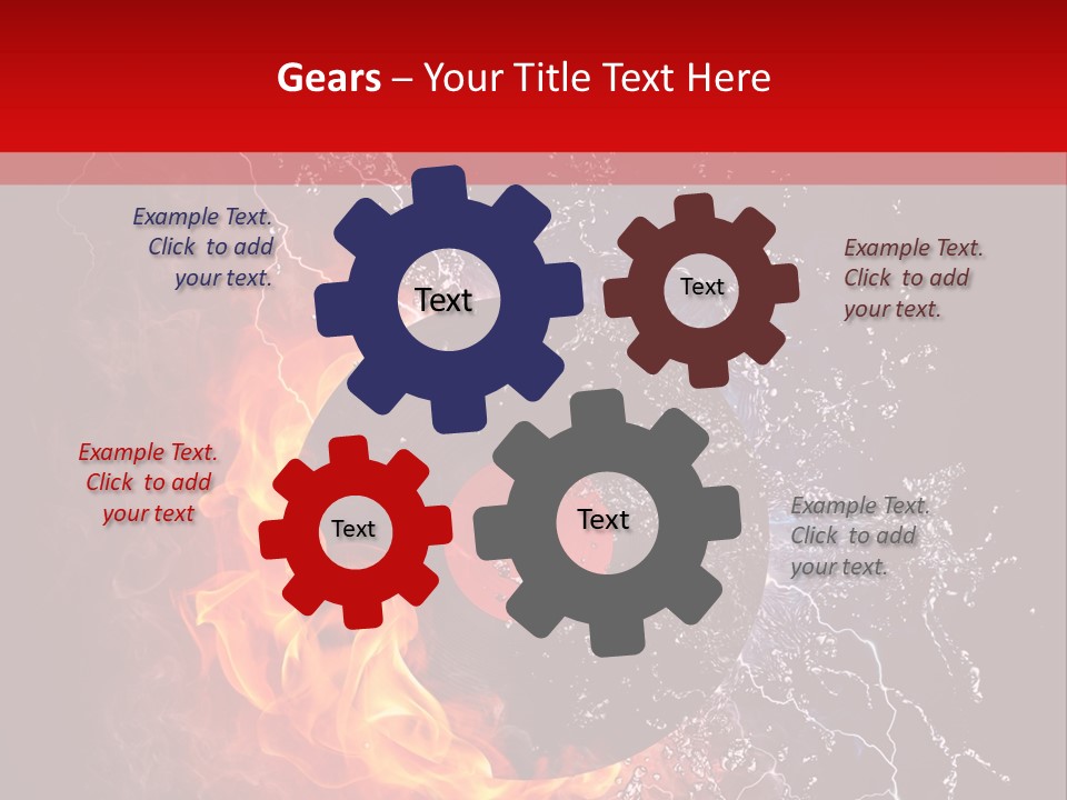 Burning Rock Close Up PowerPoint Template