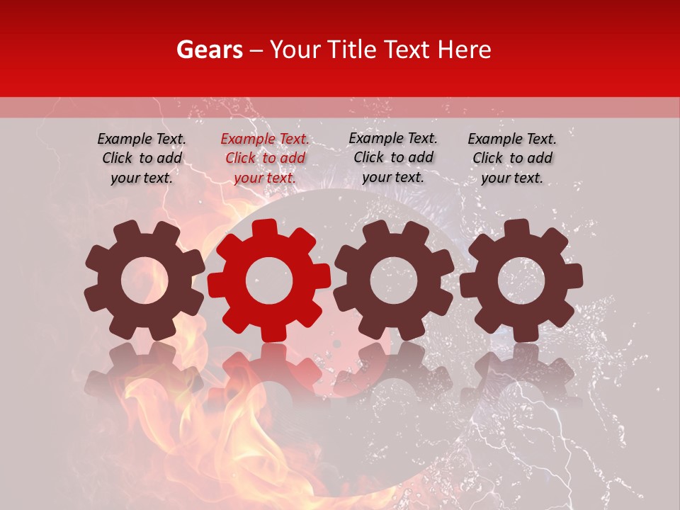 Burning Rock Close Up PowerPoint Template