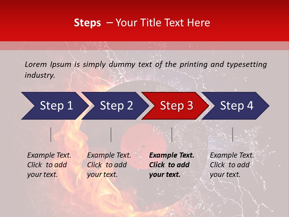 Burning Rock Close Up PowerPoint Template