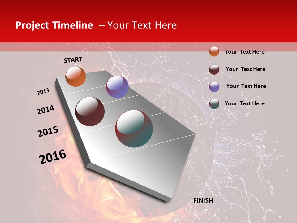 Burning Rock Close Up PowerPoint Template