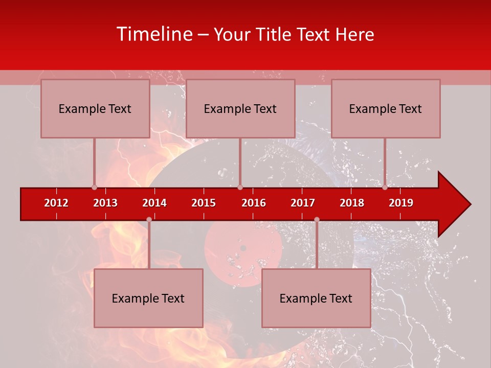 Burning Rock Close Up PowerPoint Template