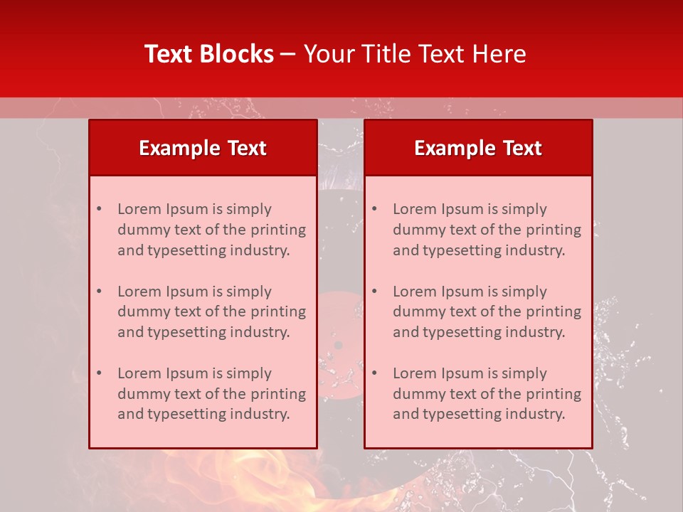 Burning Rock Close Up PowerPoint Template